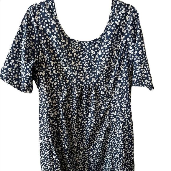 MISSLOOK Misslook navy blue white floral midi dress - Large / L - Picture 3 of 9